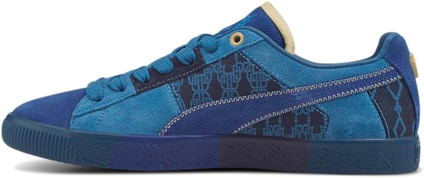 Мужские кроссовки PUMA Clyde Pre-Game Runway с шнуровкой, повседневные - синие — фото 3