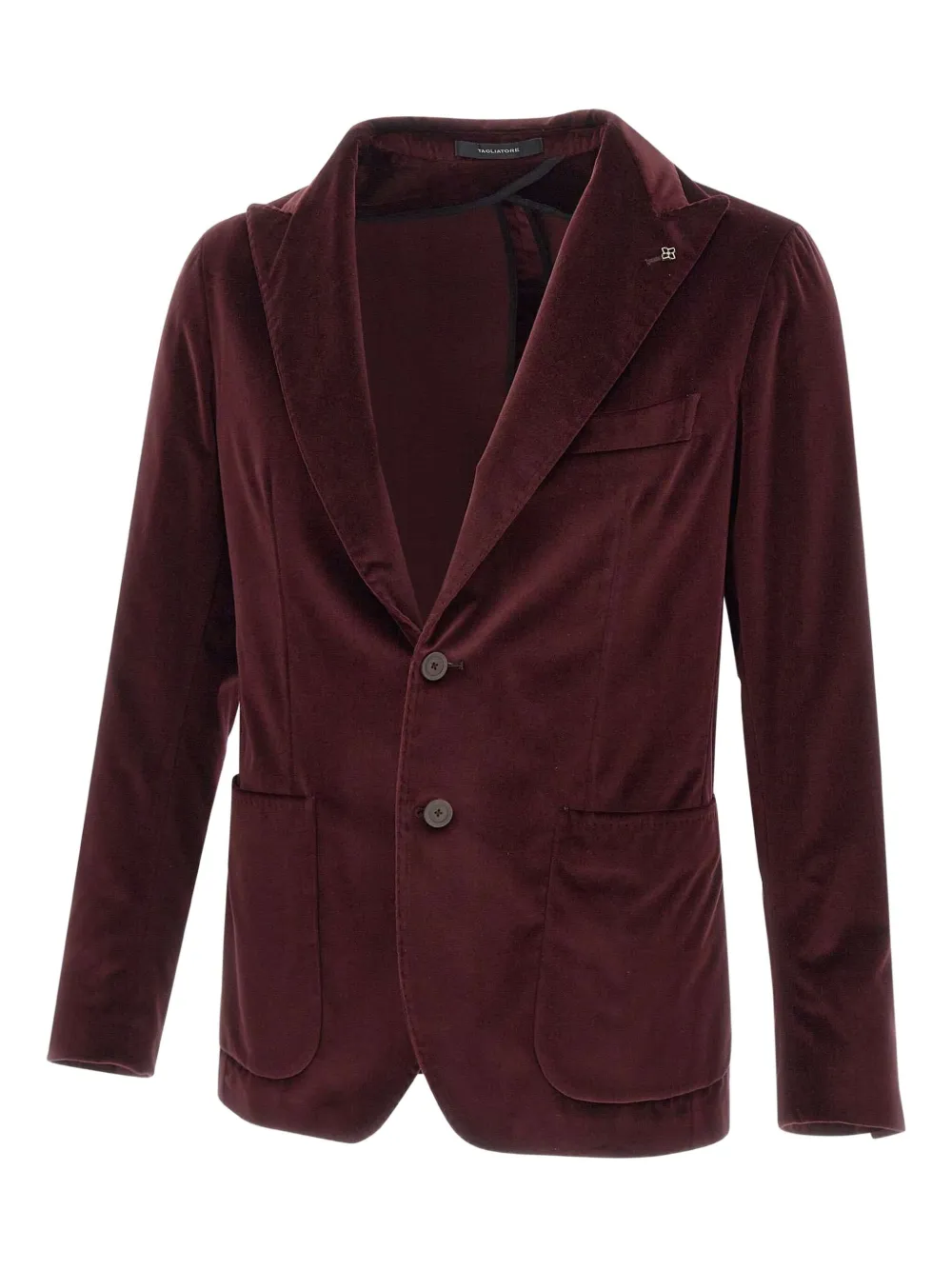 

Бархатный пиджак на двух пуговицах TAGLIATORE, красный