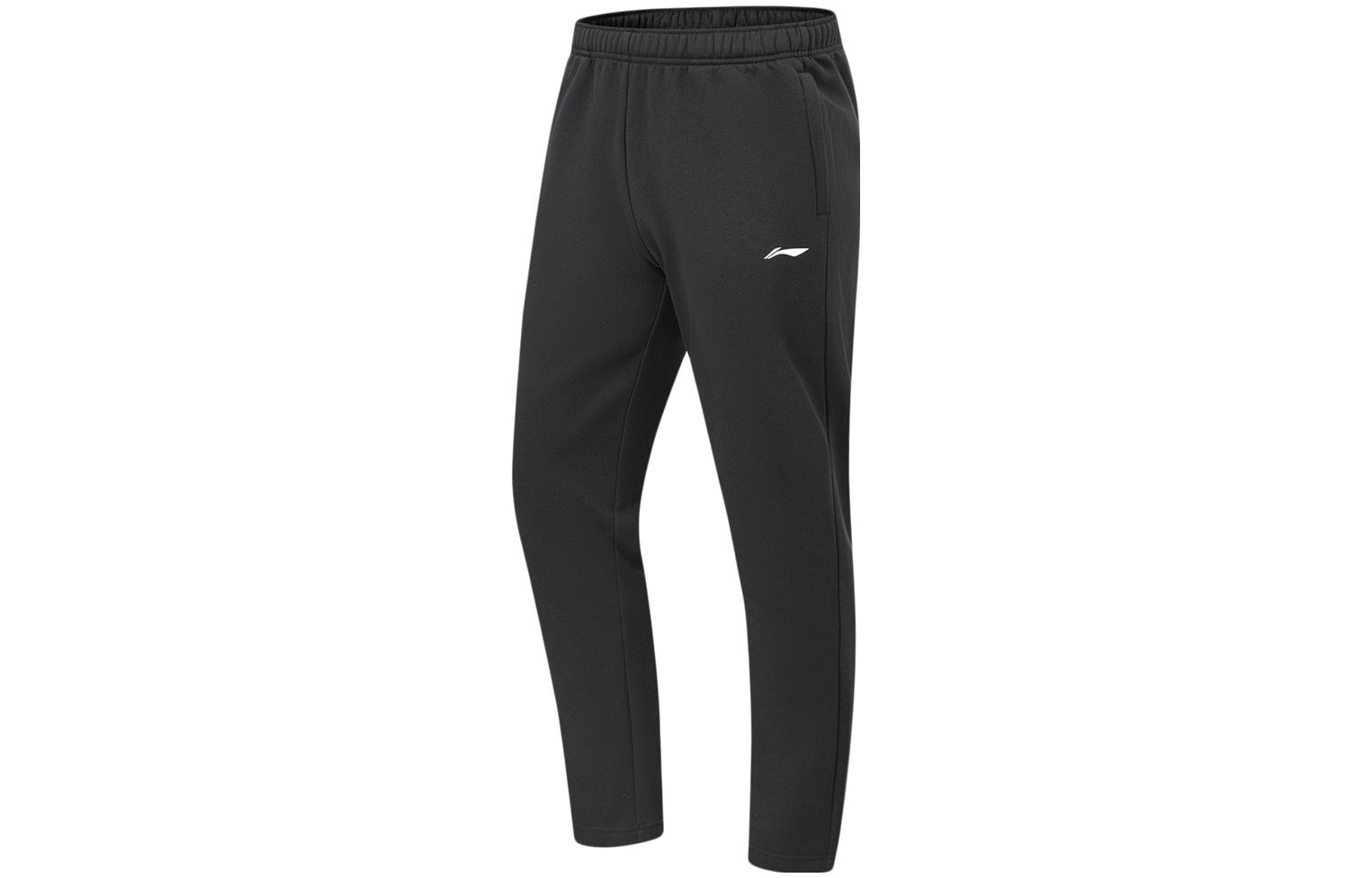 

Трикотажные спортивные брюки LiNing Fitness Series, мужские, черные