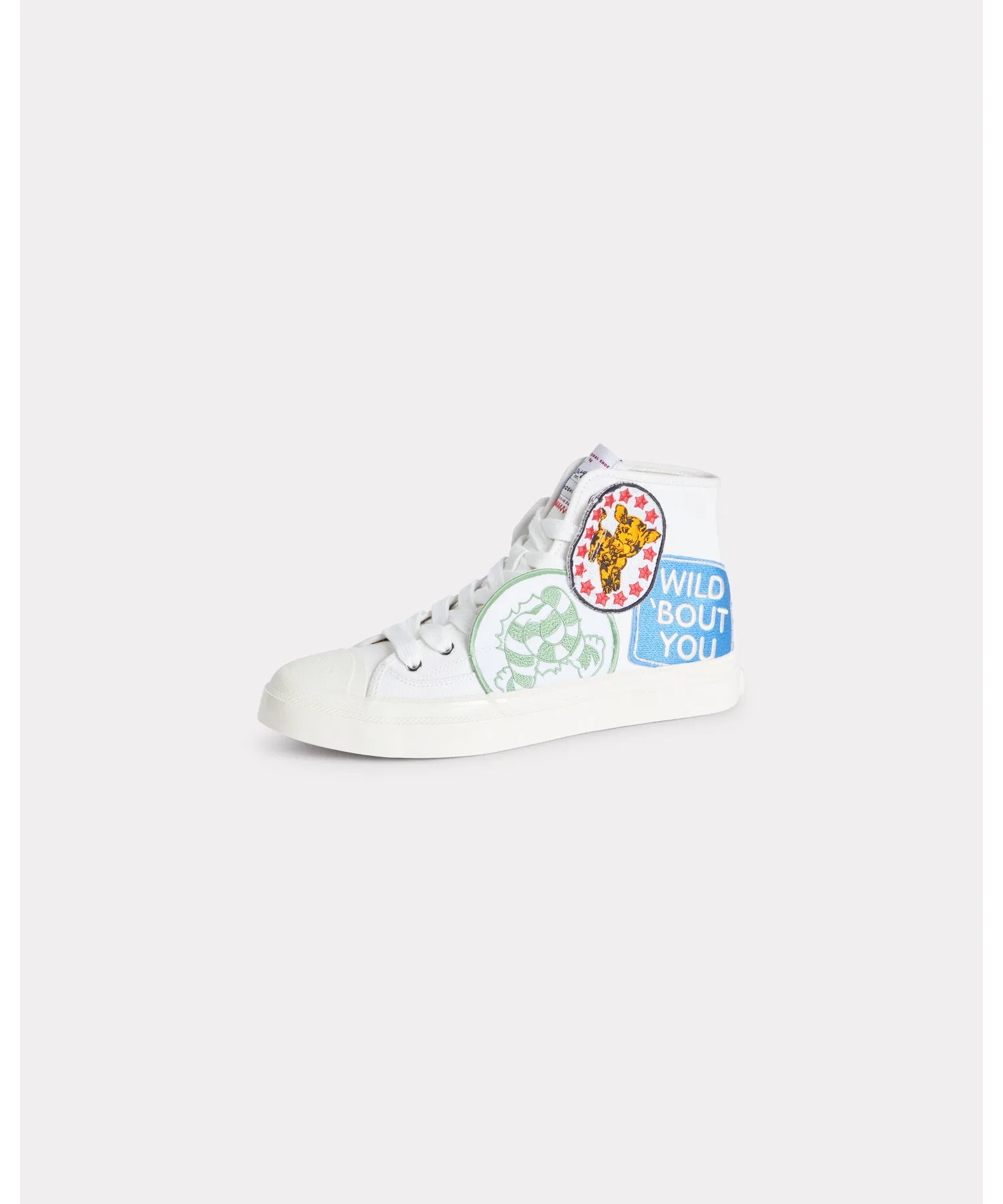 Мужские высокие кеды из хлопкового канваса KENZO Hoshi разноцветные — фото 4