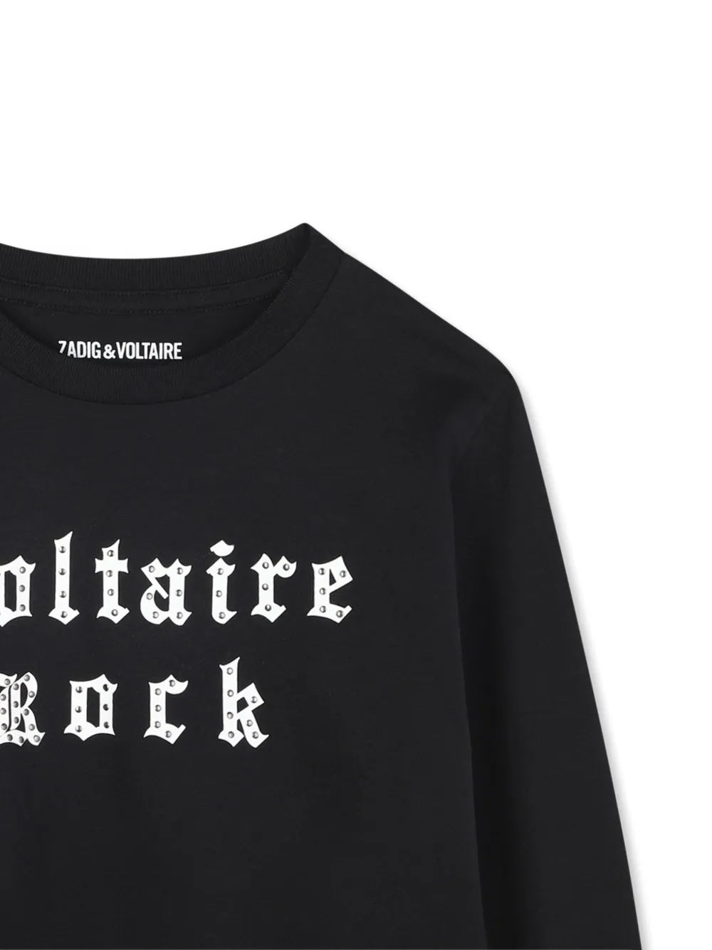 Футболка с длинными рукавами и принтом Zadig & Voltaire Kids, черный — фото 3