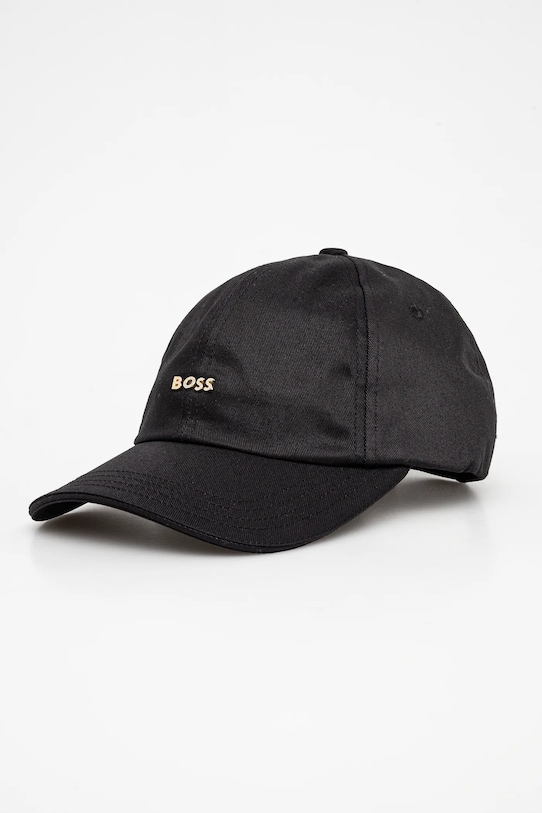 

Хлопковая кепка с козырьком Boss, черный
