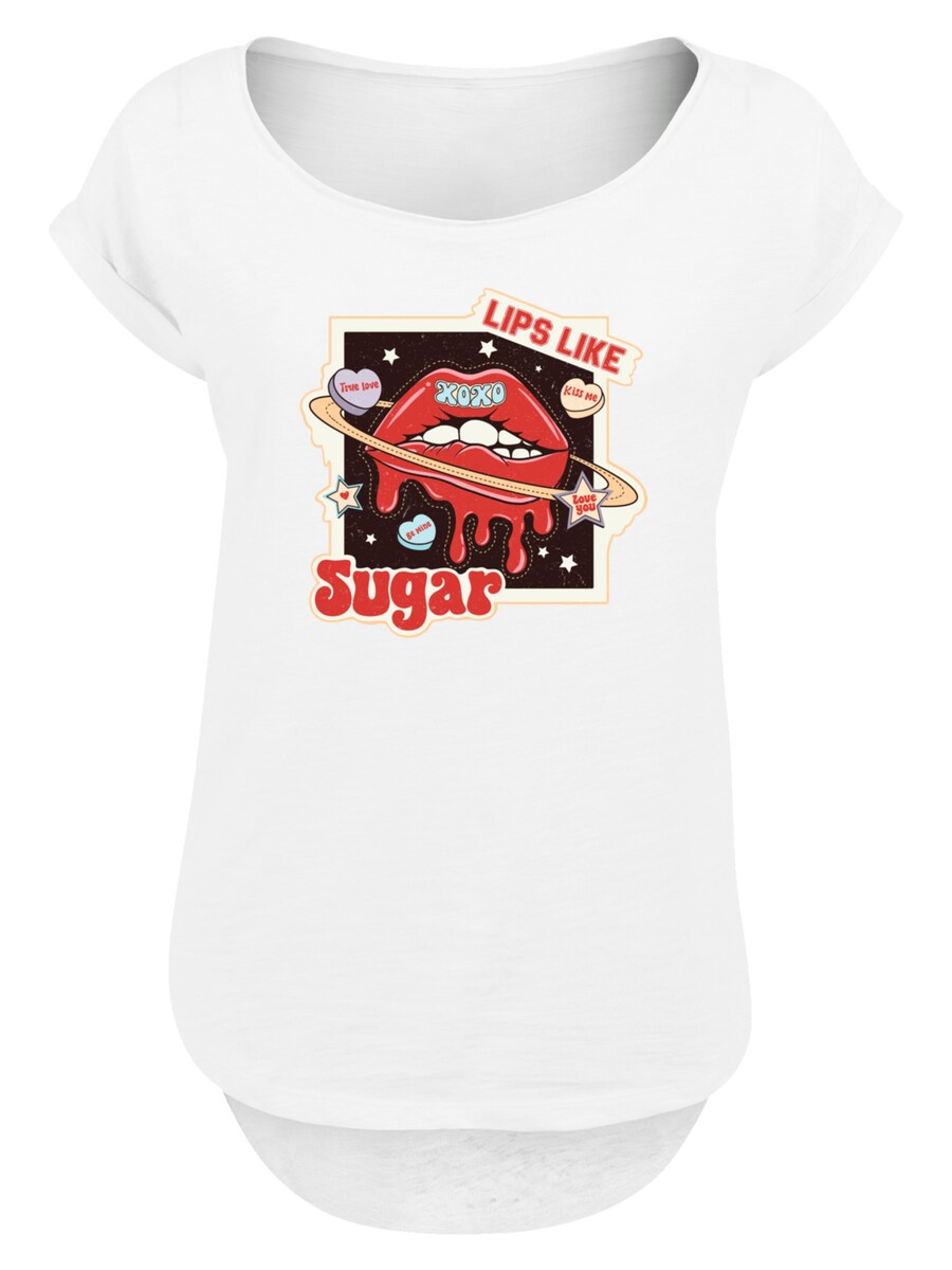 

Рубашка F4NT4STIC Lips Like Sugar Valentinstag, белый