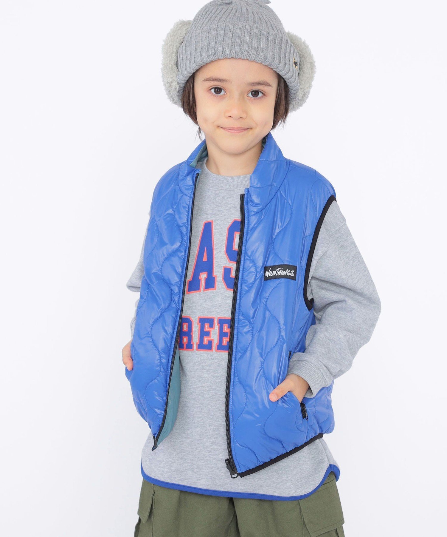 WILD THINGS: 100~125 см / Двусторонний жилет Ships Kids, Blue — фото 3