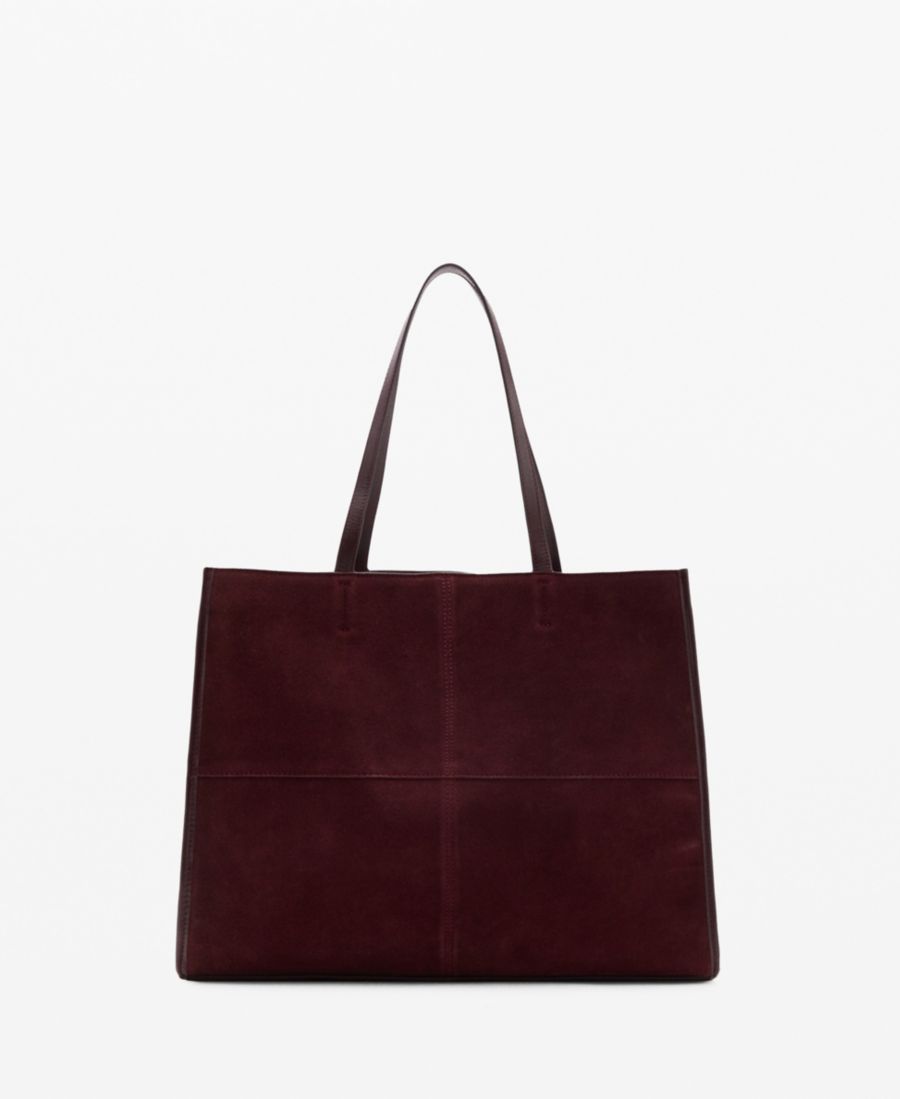 

Женская сумка-шоппер из замшевой кожи MANGO, Burgundy