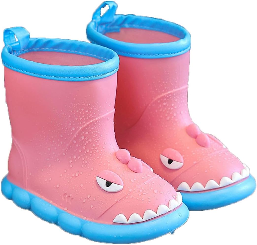 

Водонепроницаемые резиновые сапоги для детей, милые резиновые сапоги с 3D динозавром, резиновые сапоги для мальчиков, резиновые сапоги для малышей с лягушкой Generic, розовый