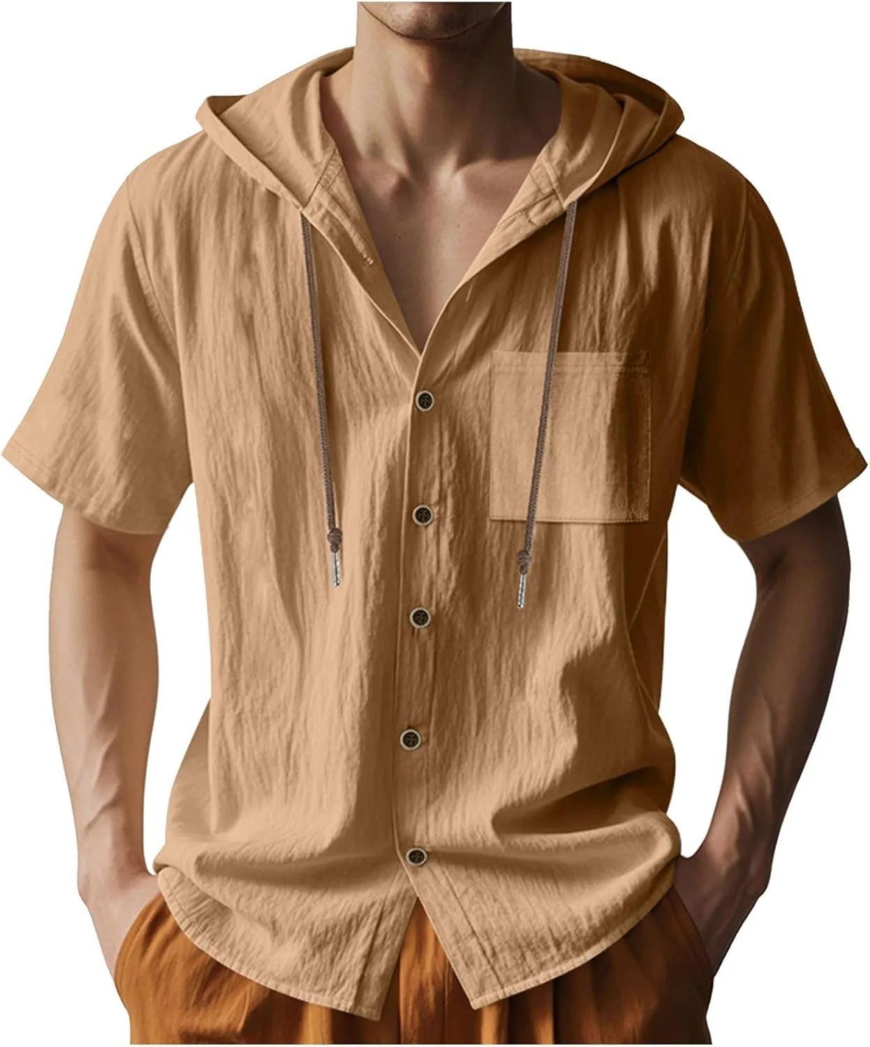 

Летняя рубашка мужская с коротким рукавом