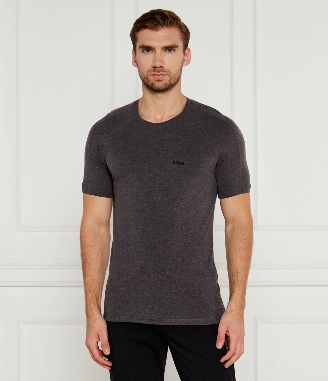 

Футболка BOSS BLACK Slim Fit, серый