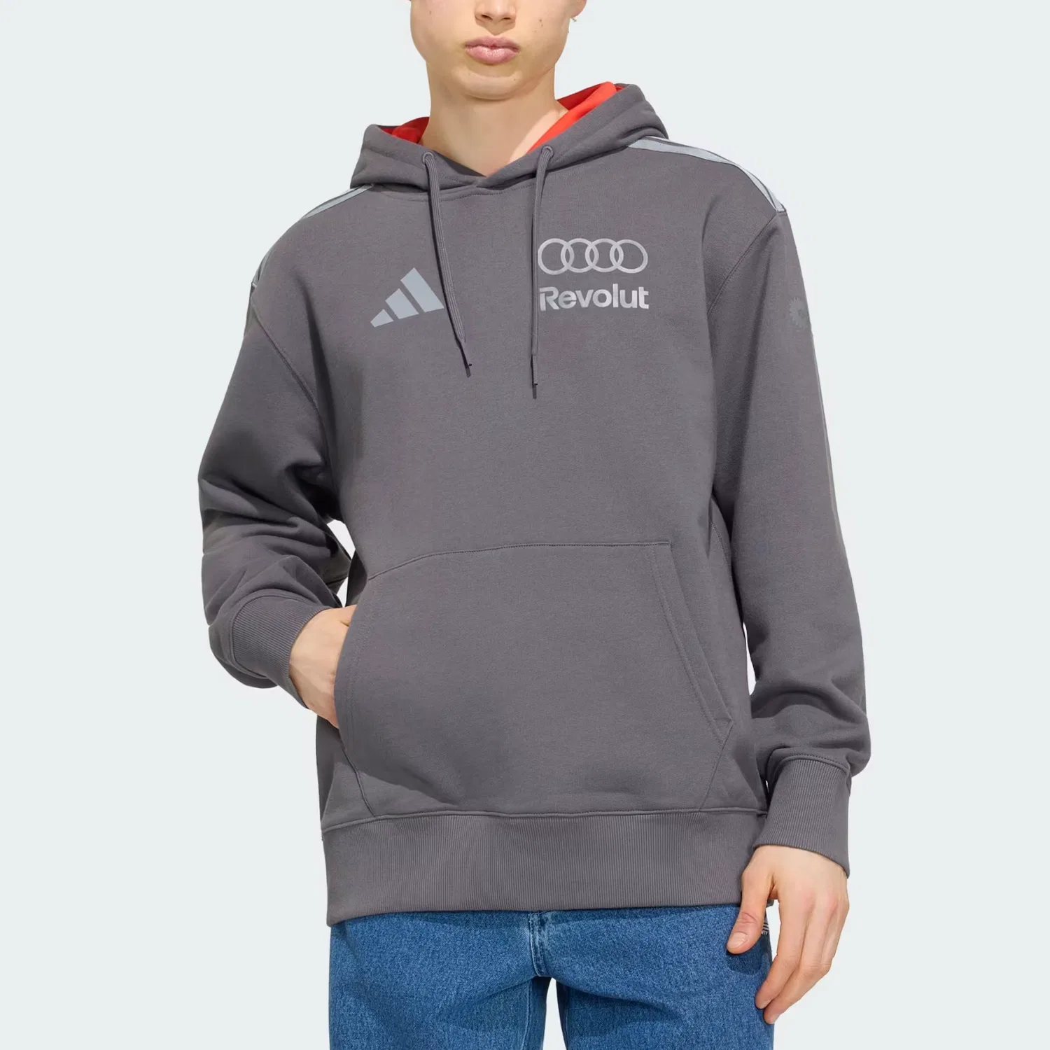 Свитшот мужской x Audi TEAM REVOLUT F1 DRIVER Adidas, Gray Stratum — фото 3