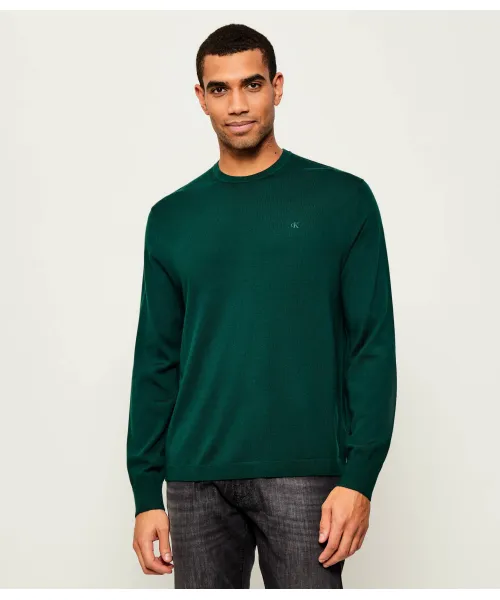 

Шерстяной свитер Regular fit Calvin Klein, зеленый
