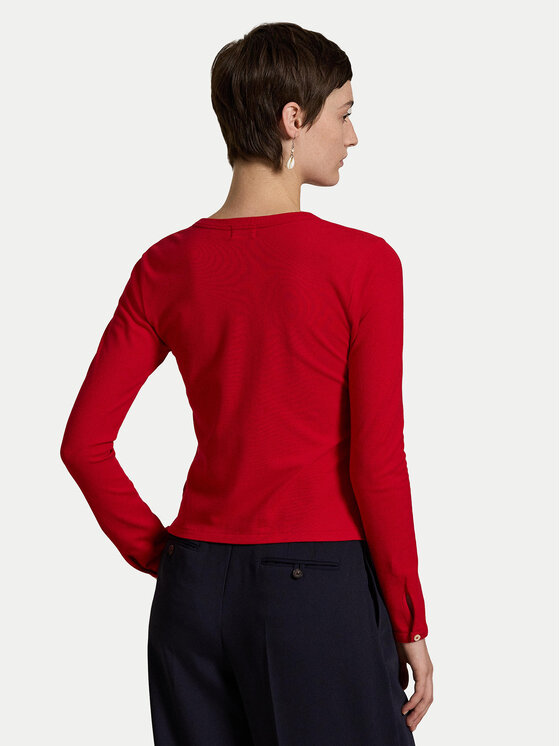 Облегающий кардиган 211941175006 Polo Ralph Lauren, красный — фото 3