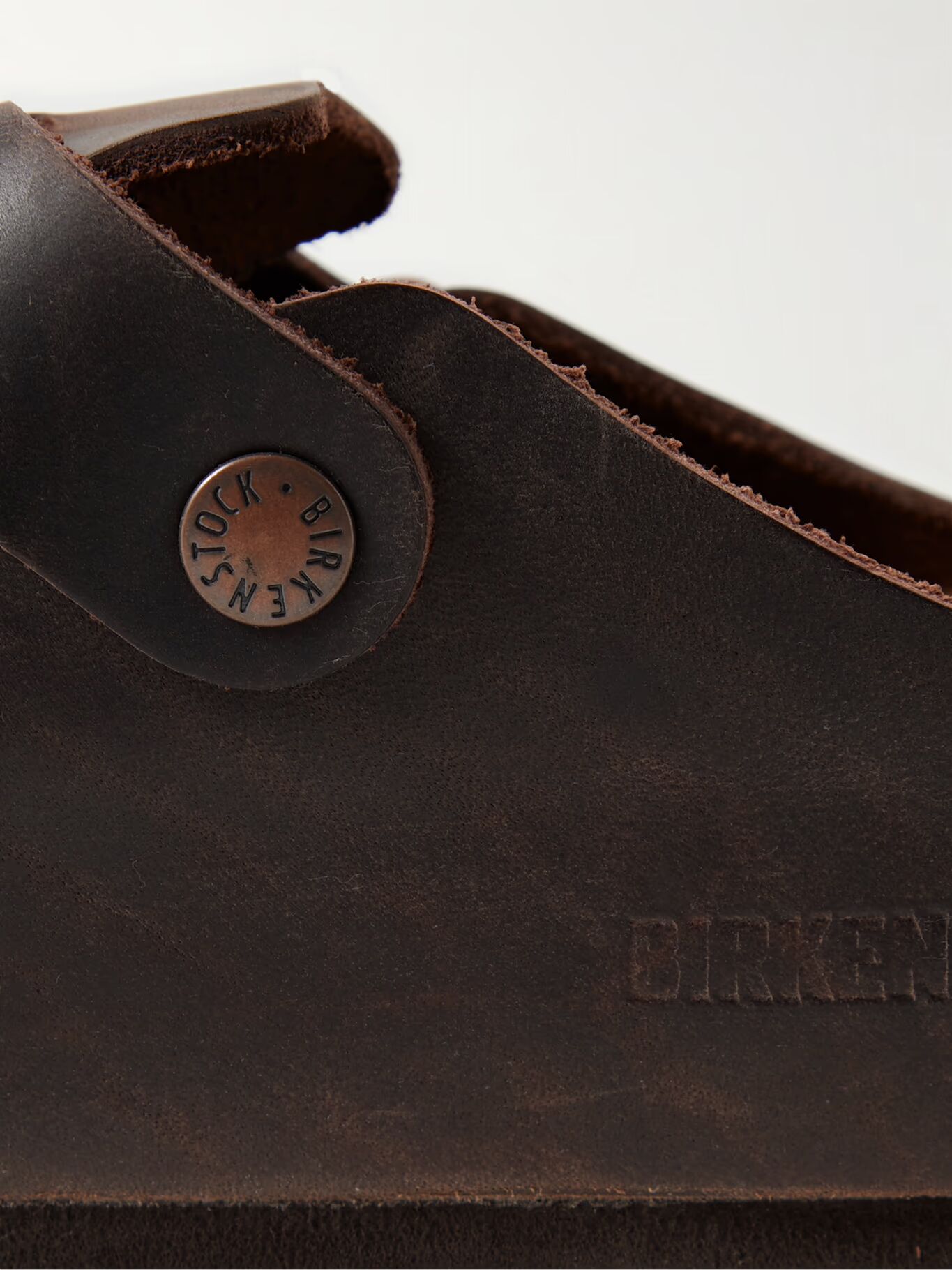 

Бостонские сабо из промасленной кожи BIRKENSTOCK, шоколадный