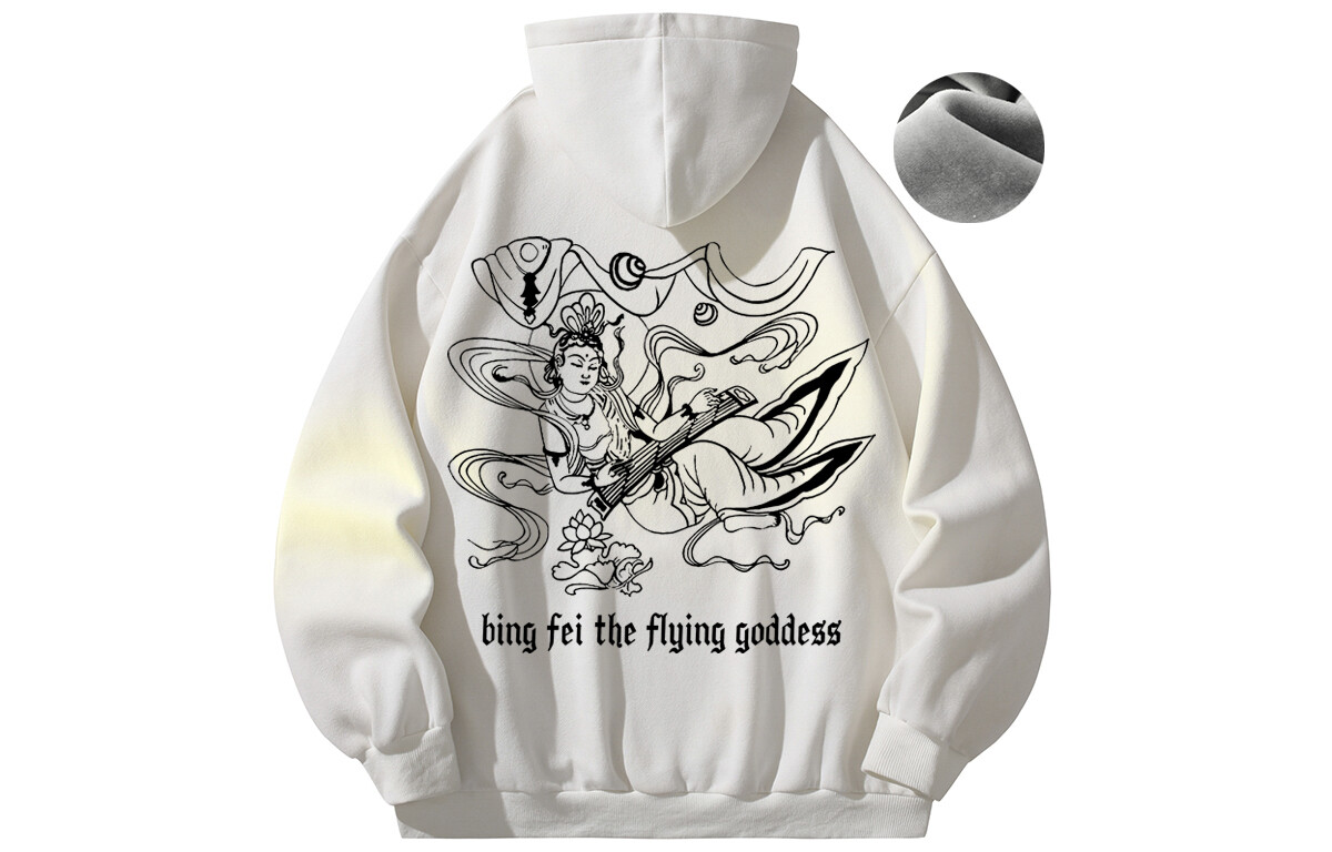 

Bingfei Толстовка унисекс «Ледяной полет», Черный (утолщенный флис)