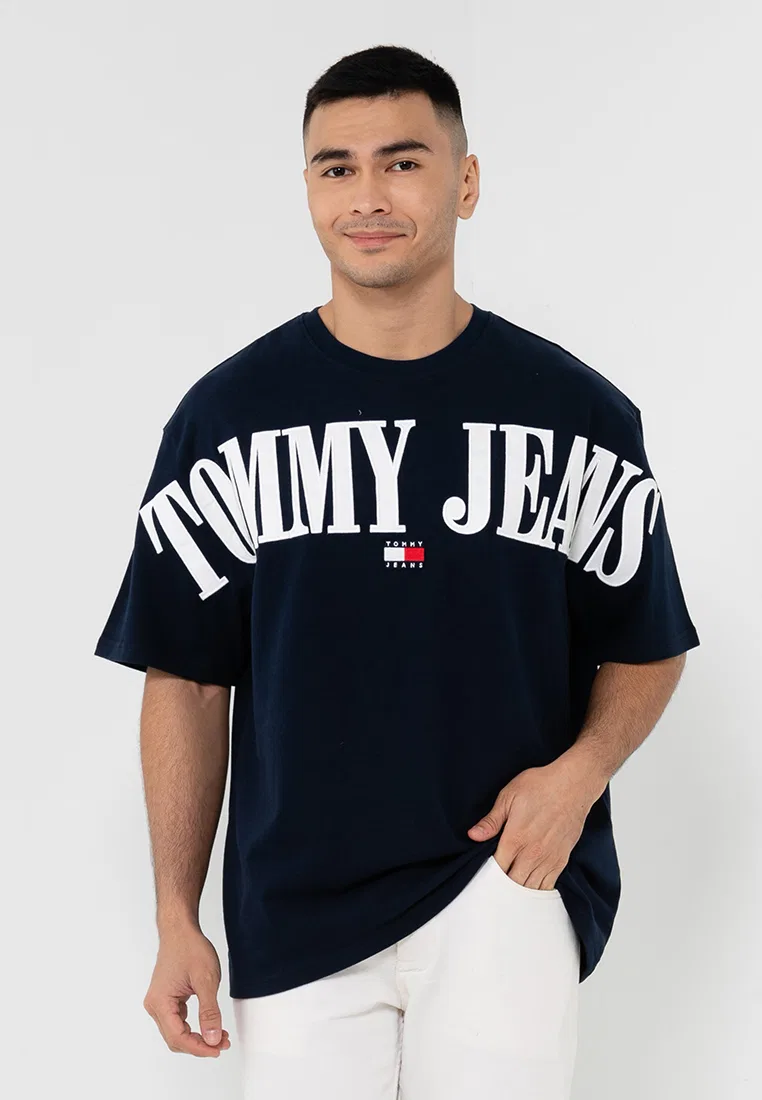 Футболка оверсайз, Tommy Jeans Tommy Hilfiger, темно-синий