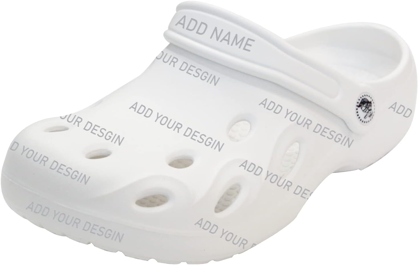 

FolHaoth Мужские и женские классические сабо с граффити с изображениями и текстом, мягкой амортизирующей стелькой, садовая обувь с поддержкой свода, индивидуальные подарки для друзей, любимого человека, для себя, белый