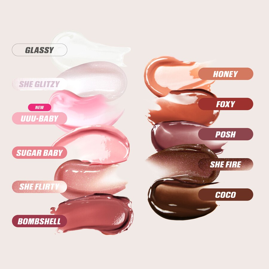 Блестящий нелипкий блеск для губ Faux Filler HUDA BEAUTY, .13 oz /3.9 mL, Posh — фото 4