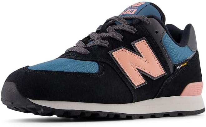 

Кроссовки New Balance Kids' 574 V1 на шнуровке, черный/розовый