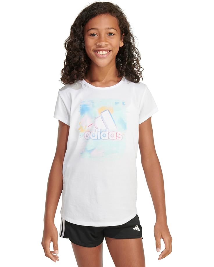 

Футболка adidas Kids Essential Tee S24(Big Kid), цвет White/Lt Blue