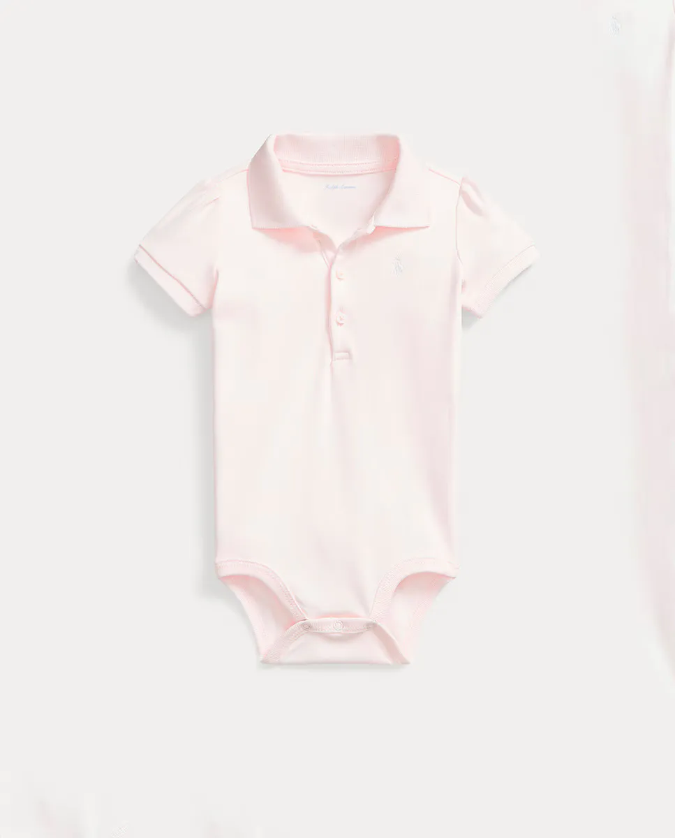

Боди для девочки с воротником-поло Polo Ralph Lauren, цвет Rosa claro