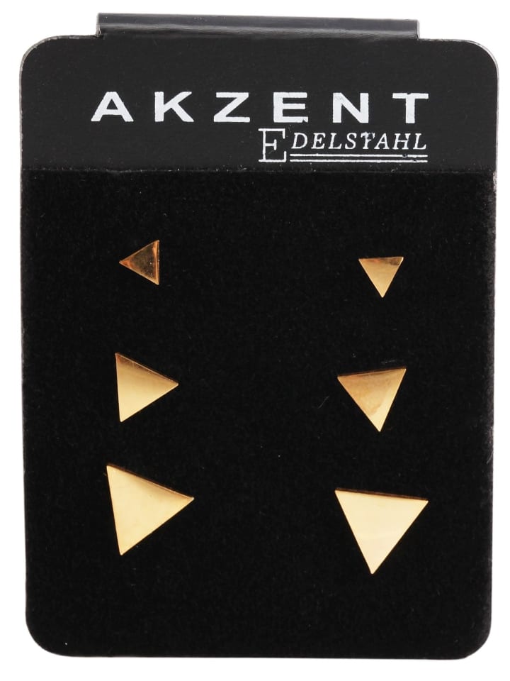 

Adeliás Женские серьги - серьги-гвоздики из нержавеющей стали в золотом исполнении