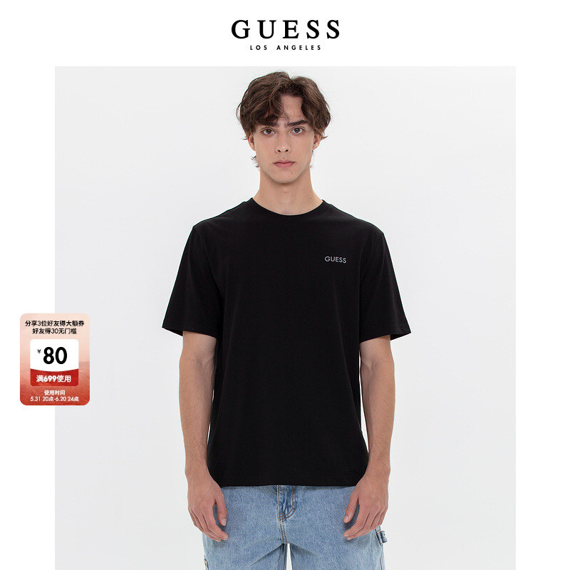 

Футболка Guess с круглым вырезом, черный