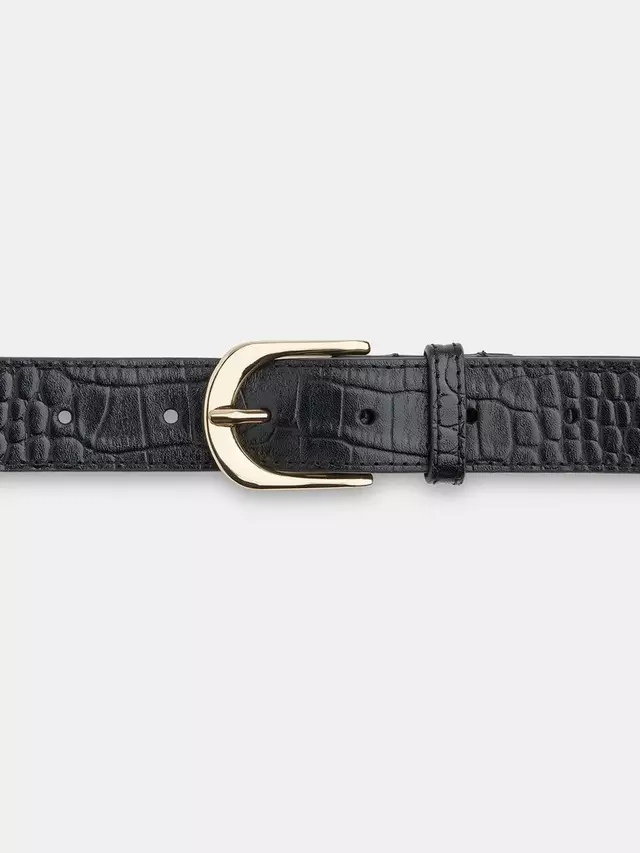 

Ремень Whistles Shiny Croc, черный