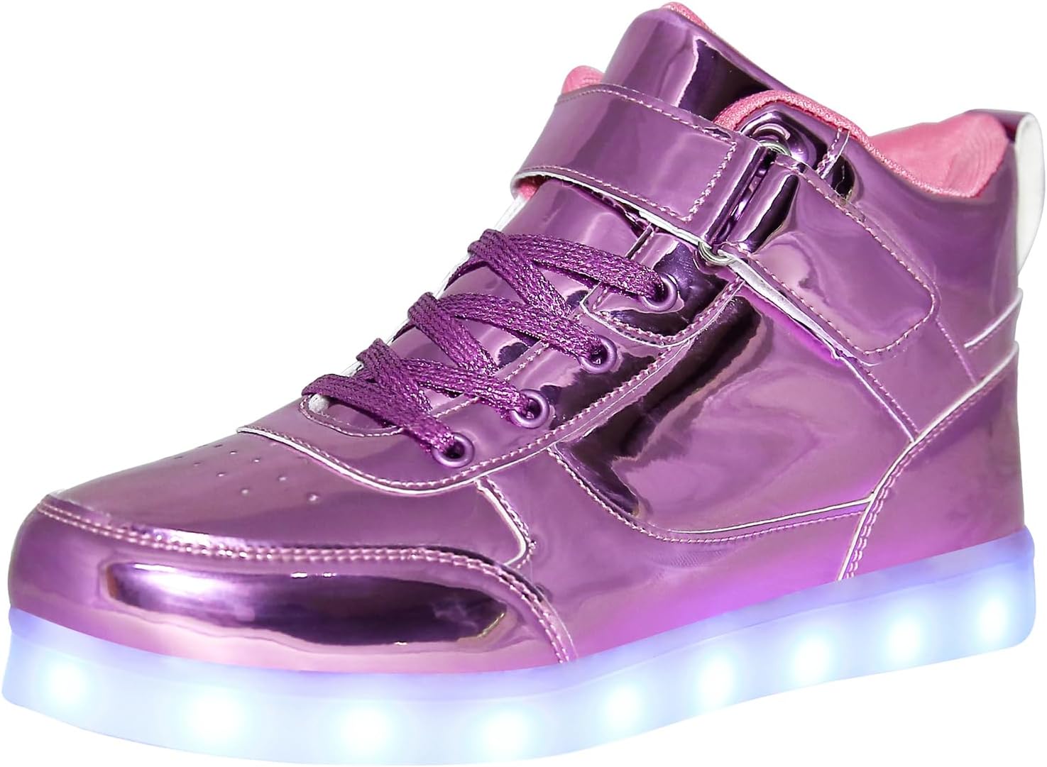 

Светящиеся кроссовки на высокой подошве JEVRITE для мужчин и женщин с LED-подсветкой - Зарядка через USB - Обувь для пар, фиолетовый