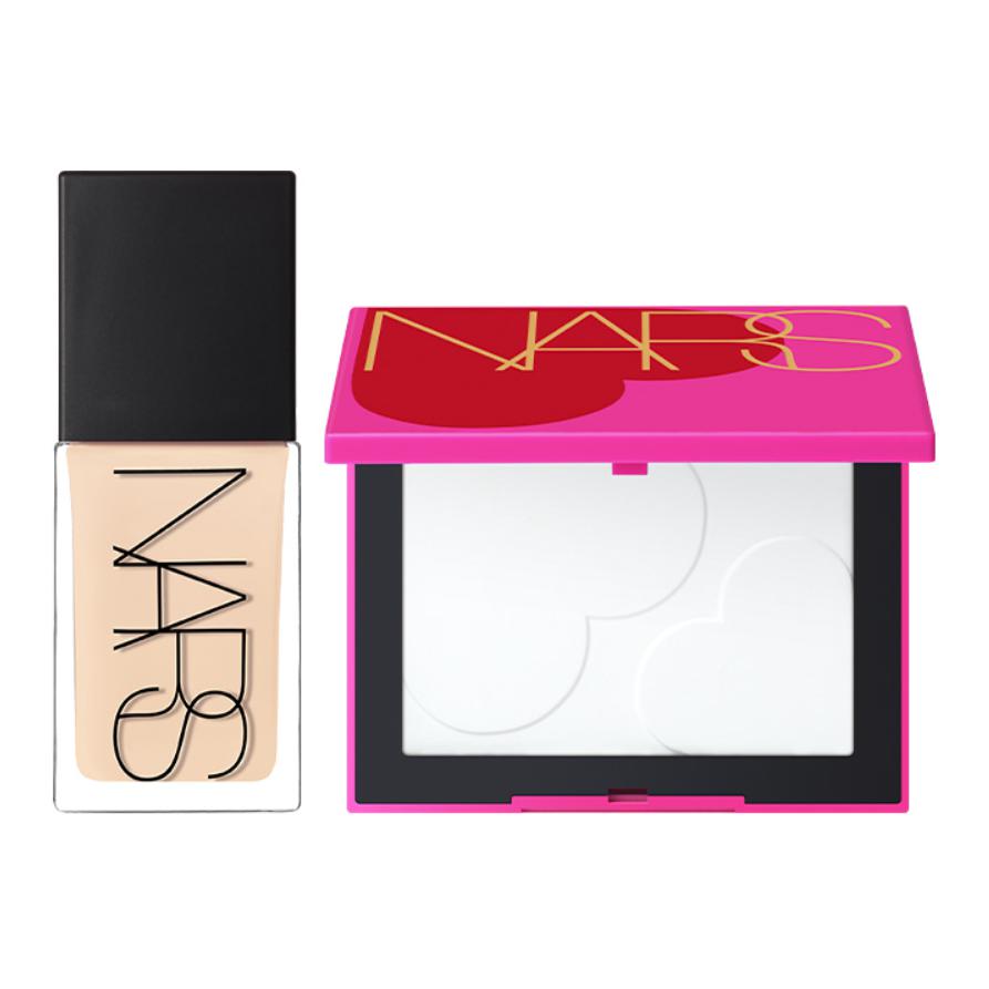 NARS Ограниченная серия Big White Cake тональная основа, набор для макияжа, фиксирующая, выравнивающая тон кожи, натуральная, 30 мл + 8,5 г — фото 3
