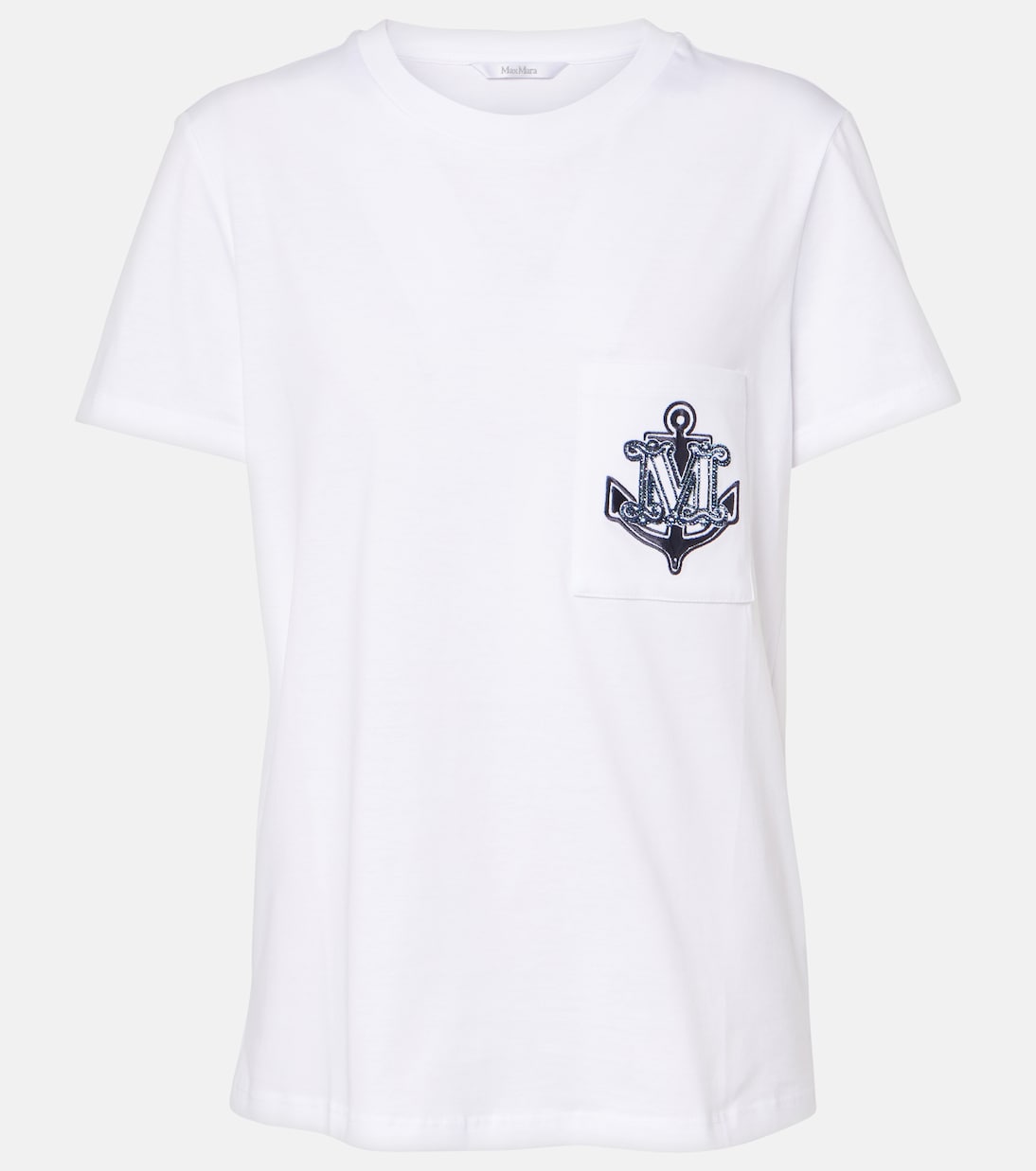 

Футболка из хлопка акации Max Mara, Fdo Bianco