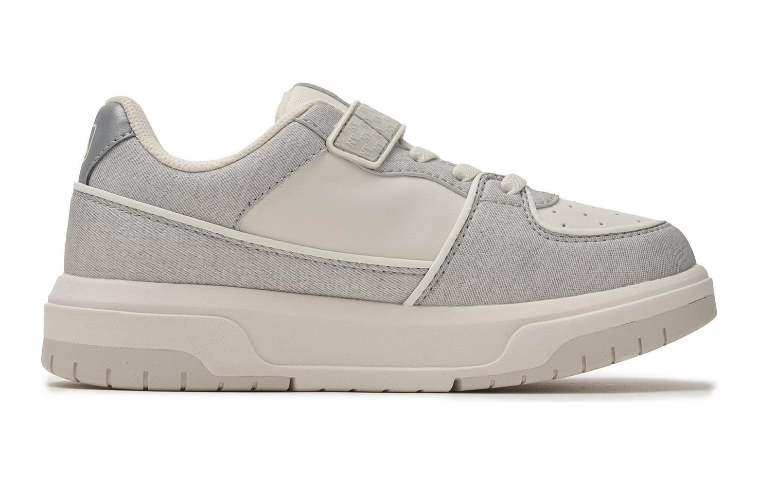 Детские низкие кроссовки для скейтбординга Chunky Liner с защитой от ударов, скольжения и износостойкости MLB, бежевый/серый — фото 2