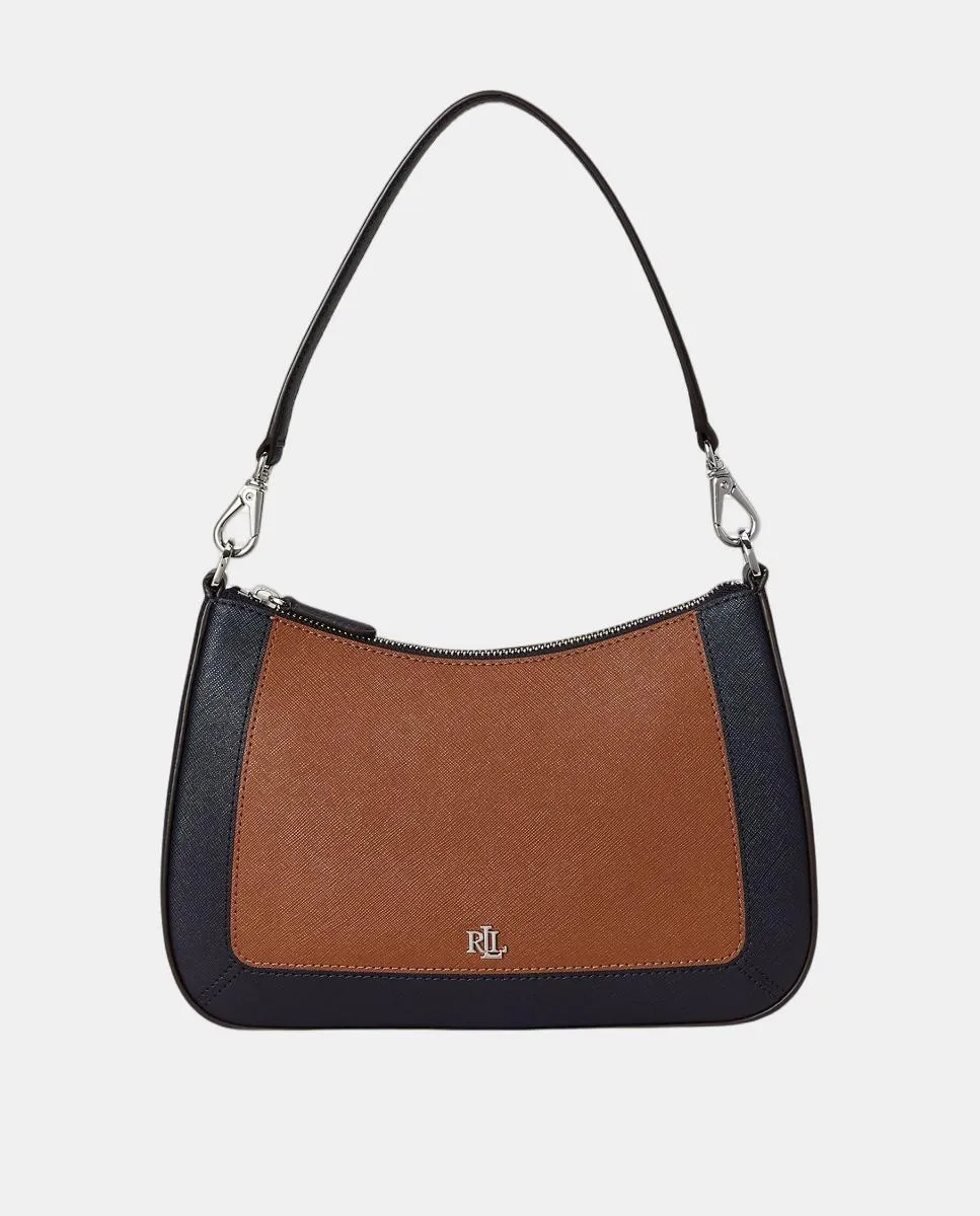 

Средняя кожаная сумка-саквояж Danni в полоску Lauren Ralph Lauren, песочный