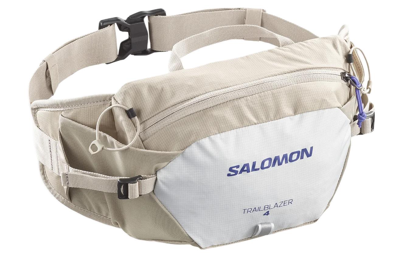 

SALOMON Поясная сумка Outdoor Bag из полиэстера, винтажная, цвета хаки и glacier gray, унисекс