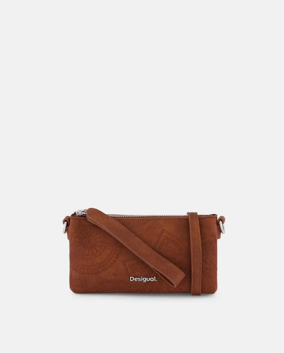 

Кошелек с вышитыми цветами Desigual, цвет Camel