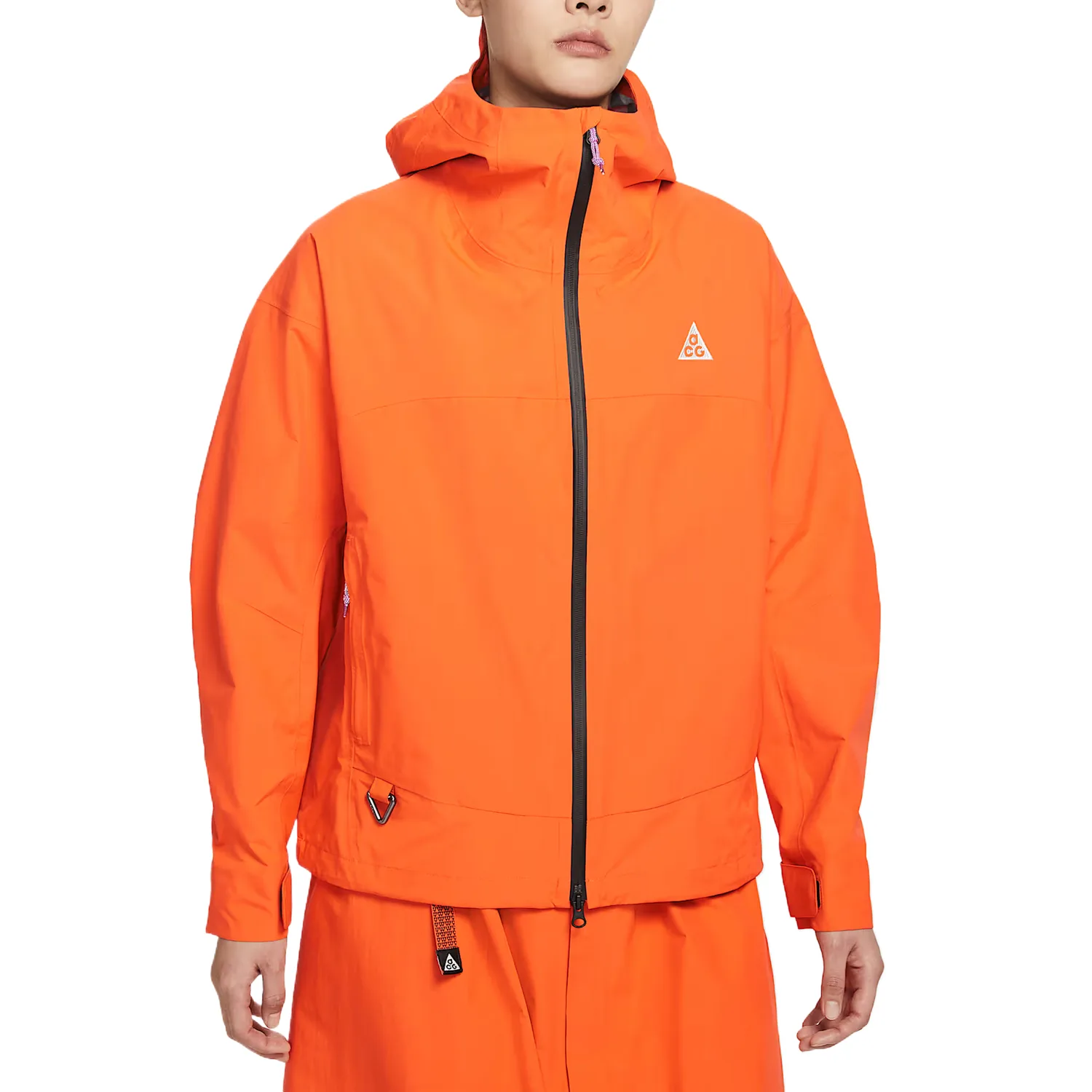 Ветровка женская водонепроницаемая и ветрозащитная Nike, Safe Orange/Bright Purple/Mountain White