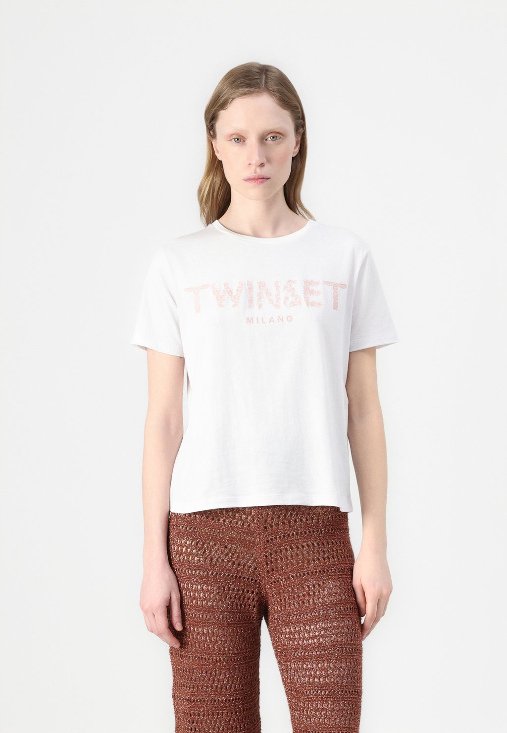 

Футболка с принтом TWINSET, белый