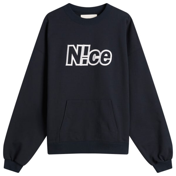 

Толстовка с вышитым логотипом N!Ce, темно-синий