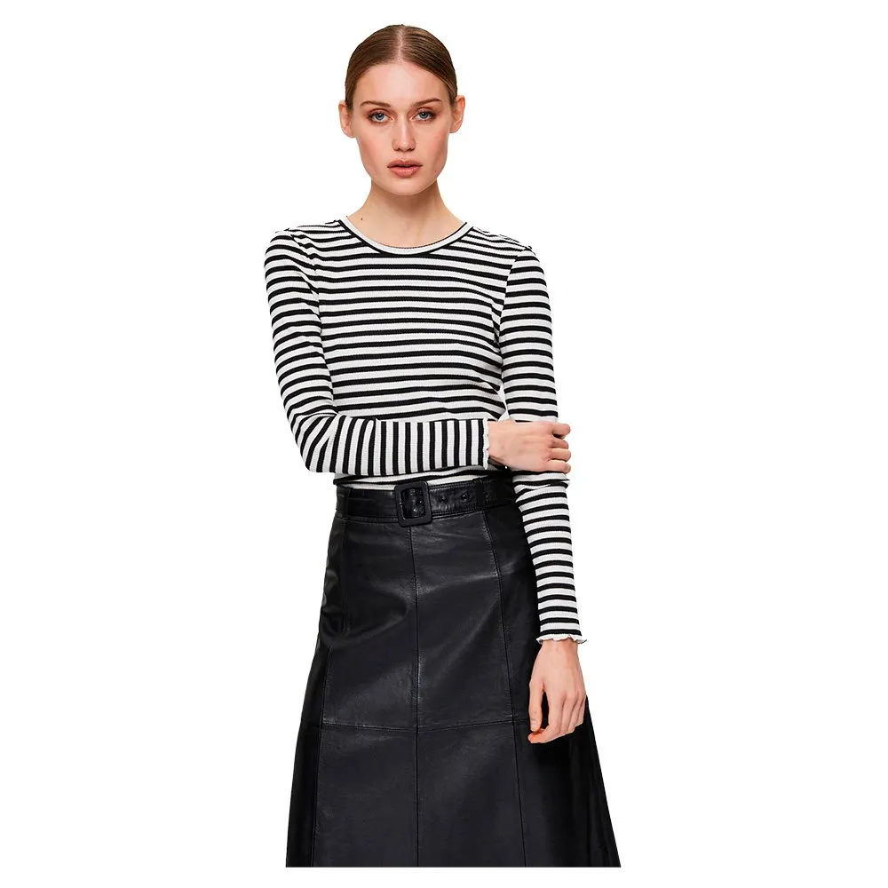 

Футболка Selected Anna Stripe, черный