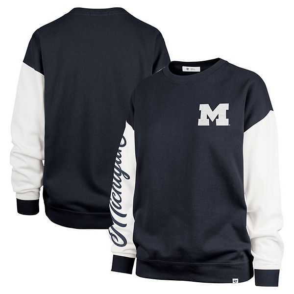 

Женский свитшот '47 navy Michigan Wolverines Double Header Rise Andie 47 Brand, Синий, Женский свитшот '47 navy Michigan Wolverines Double Header Rise Andie 47 Brand
