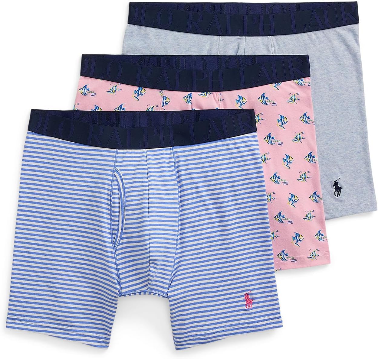 

Мужские трусы-боксеры классического кроя POLO RALPH LAUREN, комплект из 3 пар, Multicolor