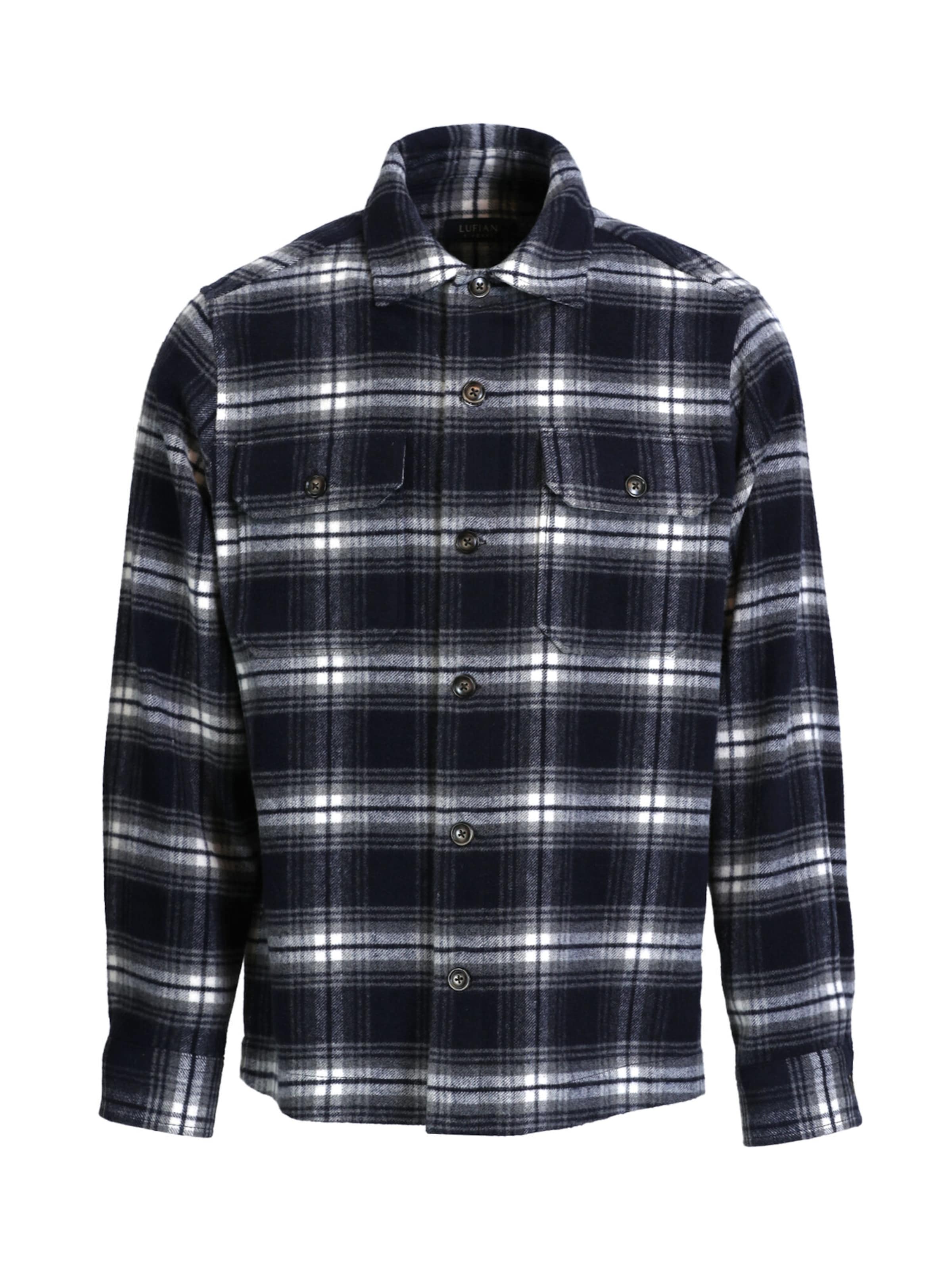 

Lufian Рубашка на пуговицах Regular fit в темно-синем цвете