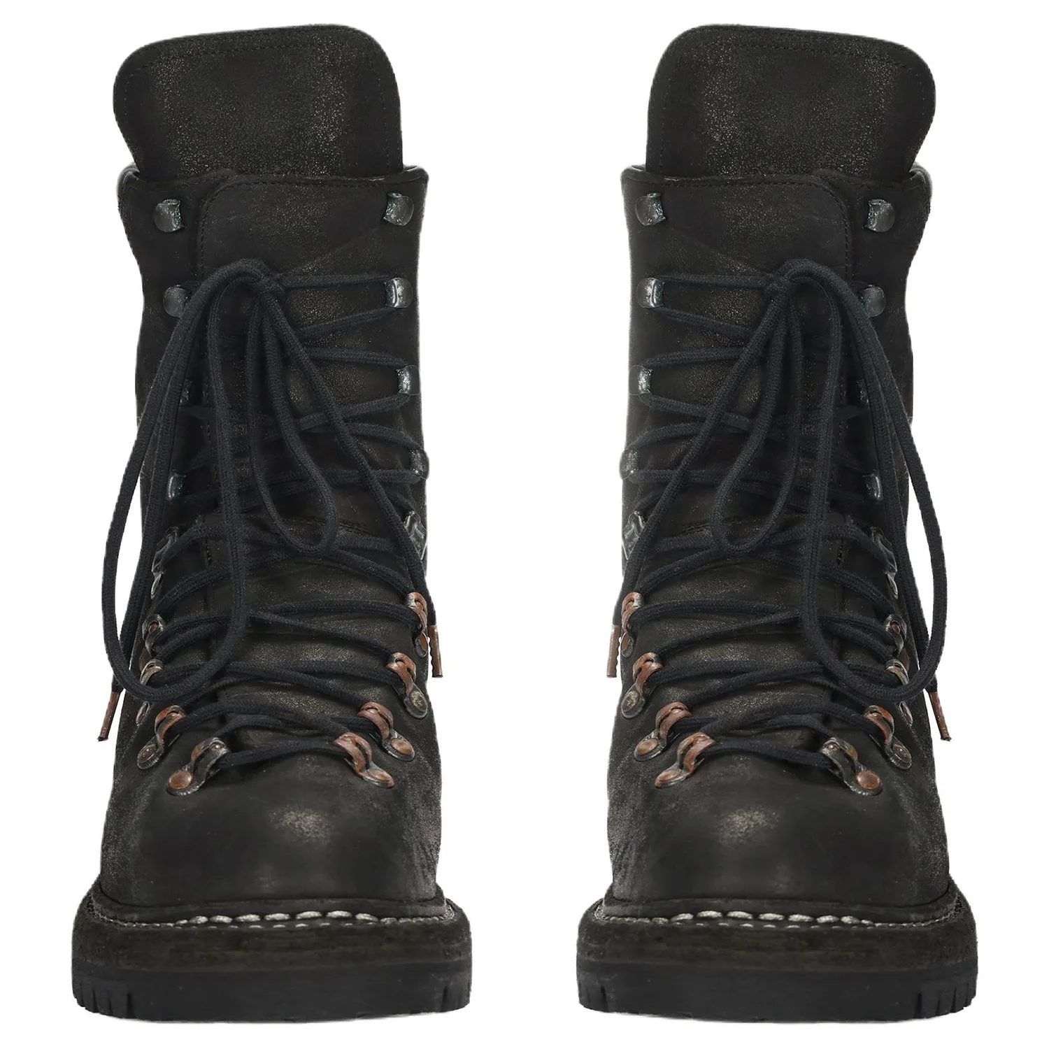 GUIDI Кожаные треккинговые ботинки мужские черные — фото 4