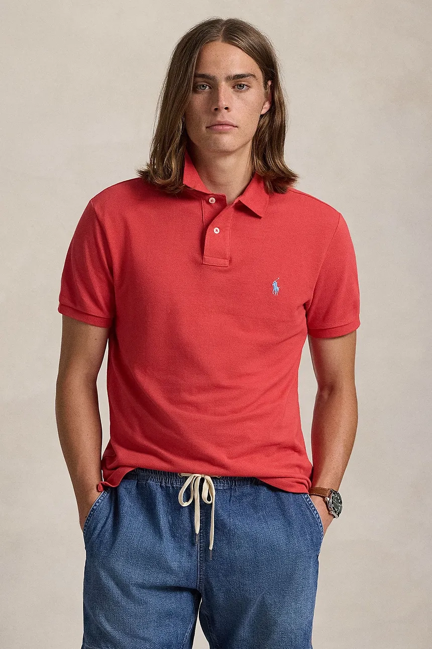 

Хлопковая рубашка-поло Polo Ralph Lauren, красный