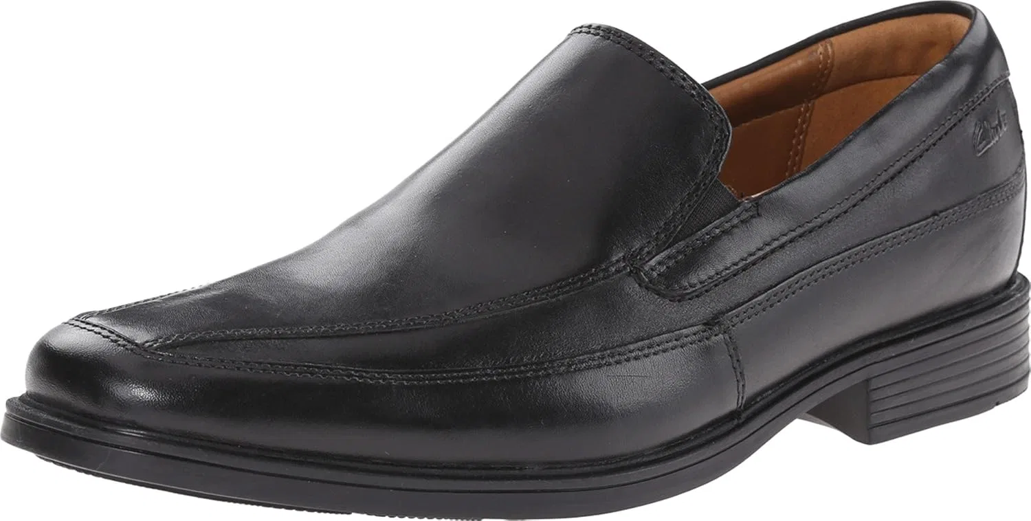 Мужские кожаные туфли Clarks Tilden Free с широкой колодкой, черные, размер 49 EU