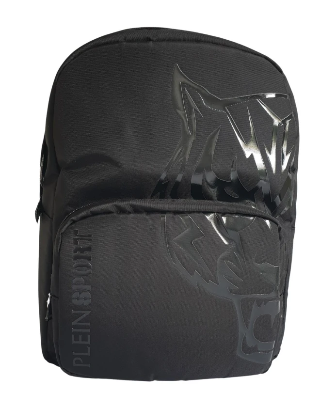 

Черный нейлоновый рюкзак с золотой эмблемой Plein Sport, черный