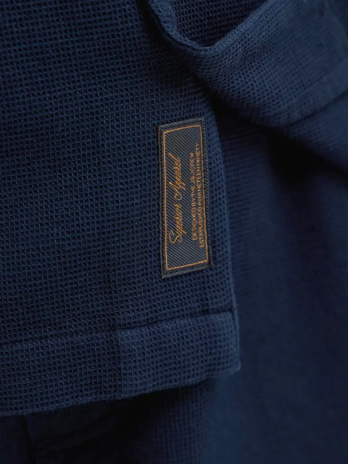Хлопковое вафельное рубашка поло JACK & JONES Junior, navy blazer — фото 4