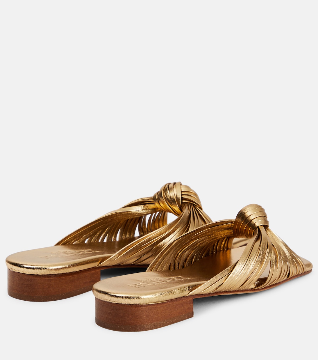 Сандалии из кожи Feston Souliers Martinez, золотой — фото 3