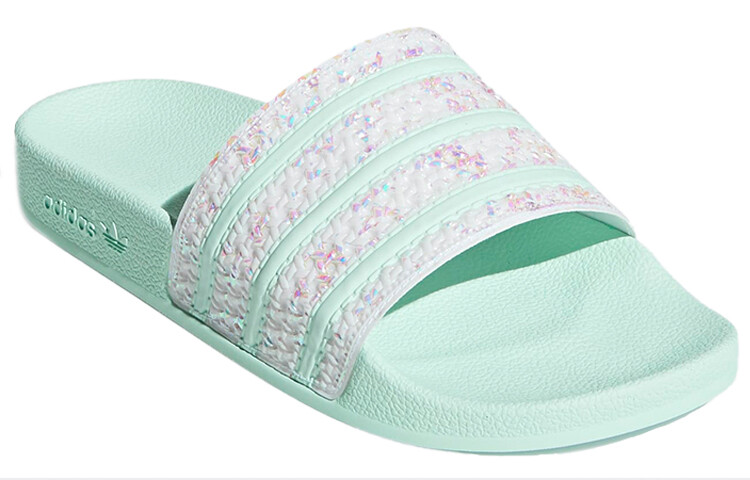 Шлепанцы серии Adilette женские мятно-зеленые Adidas — фото 3