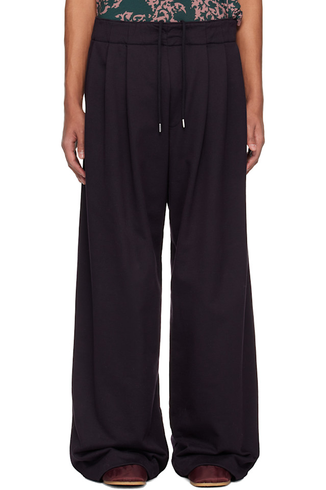 

Складчатые спортивные штаны Dries Van Noten, темно-синий