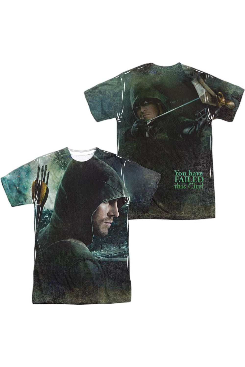 

Футболка Arrow Hero (принт спереди/сзади) с коротким рукавом для взрослых из полиэстера Gildan, белый