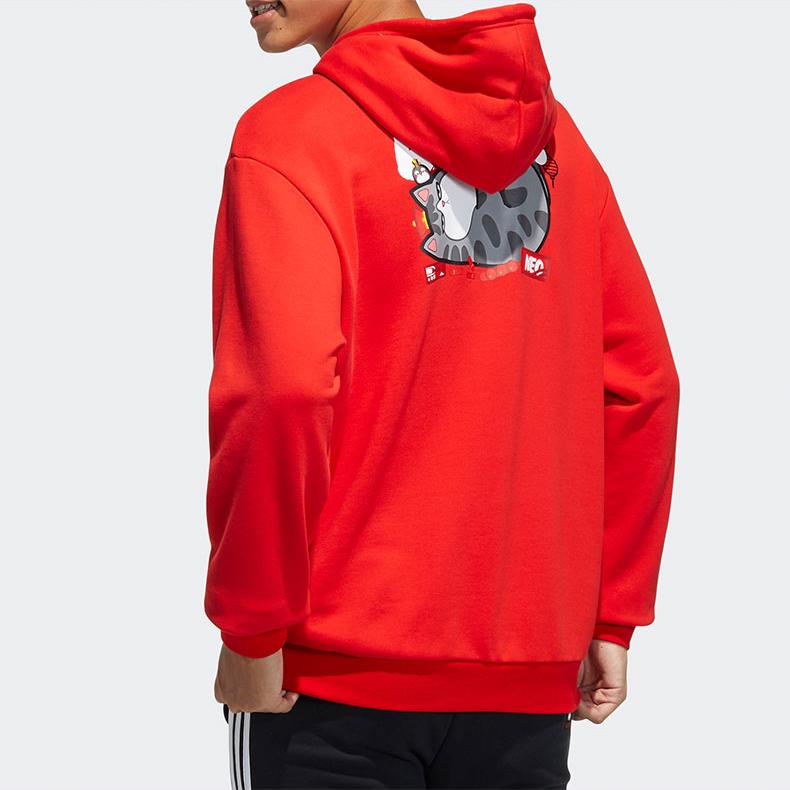 Adidas Neo Мужская толстовка красная — фото 4